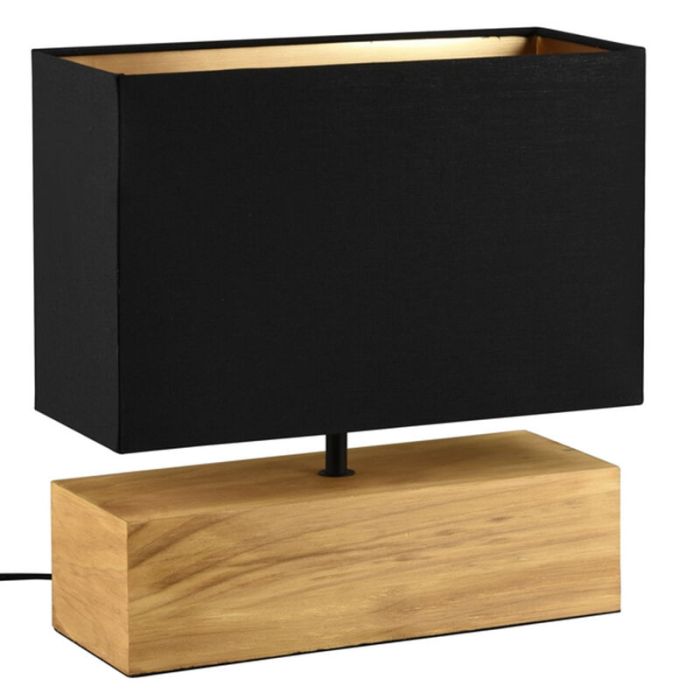 Wood table lamp brown, Job, with switch