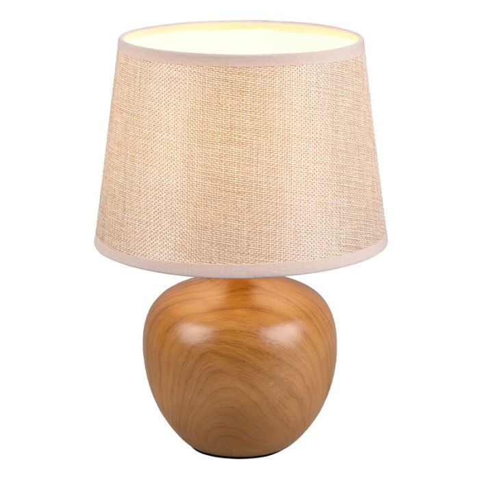 Ceramic table lamp beige, Yet, with switch