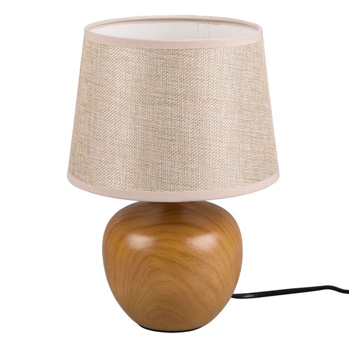 Ceramic table lamp beige, Yet, with switch