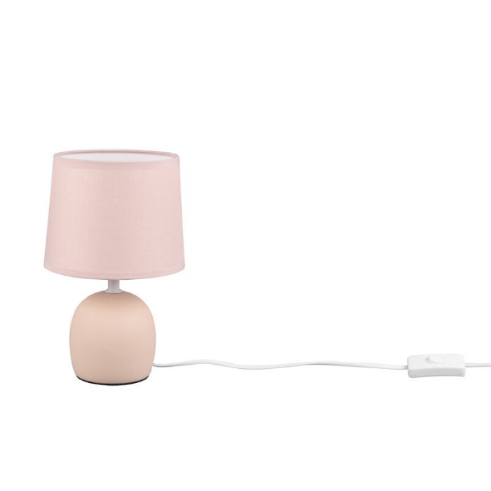 Ceramic table lamp brown, Myrna, with switch
