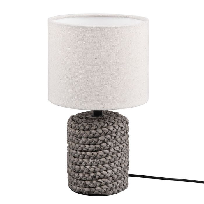 Ceramic table lamp brown, Boban, with switch