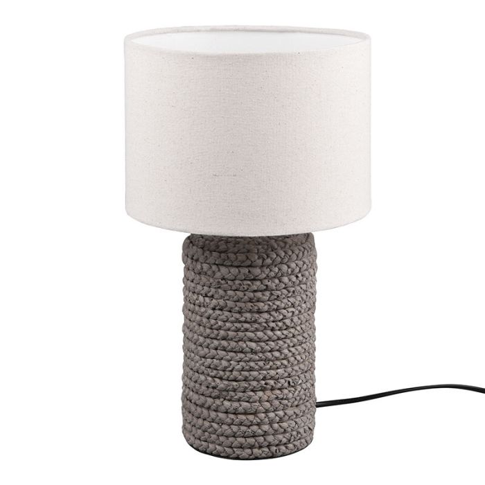 Ceramic table lamp brown, Boban, with switch