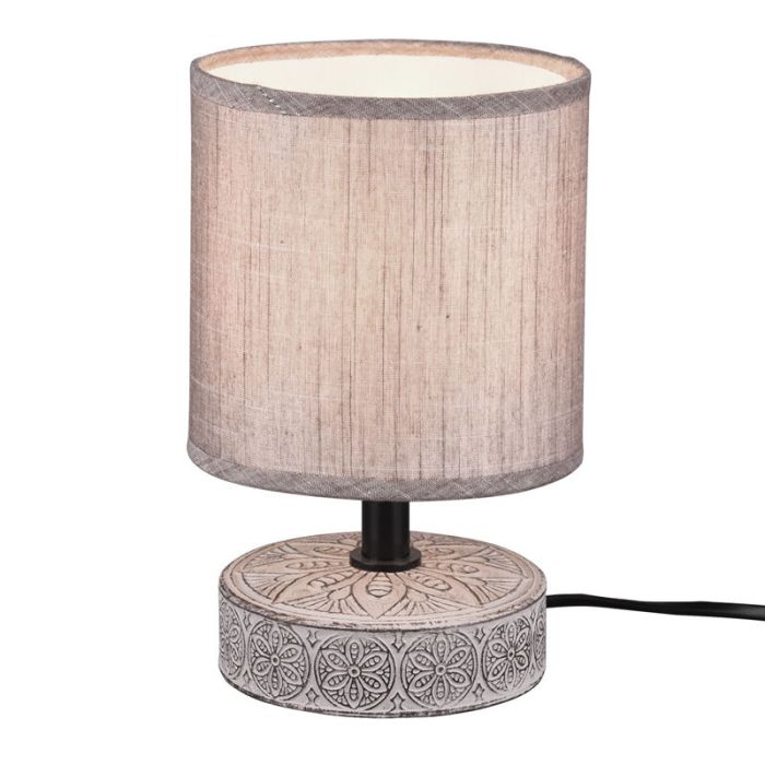 Ceramic table lamp brown, Lola, with switch