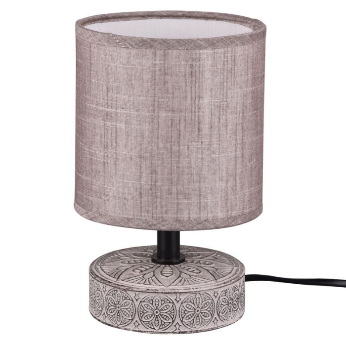 Ceramic table lamp brown, Lola, with switch