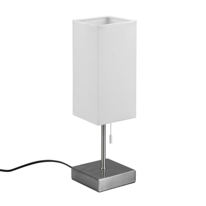 Nickel table lamp modern, Selma, with pull switch