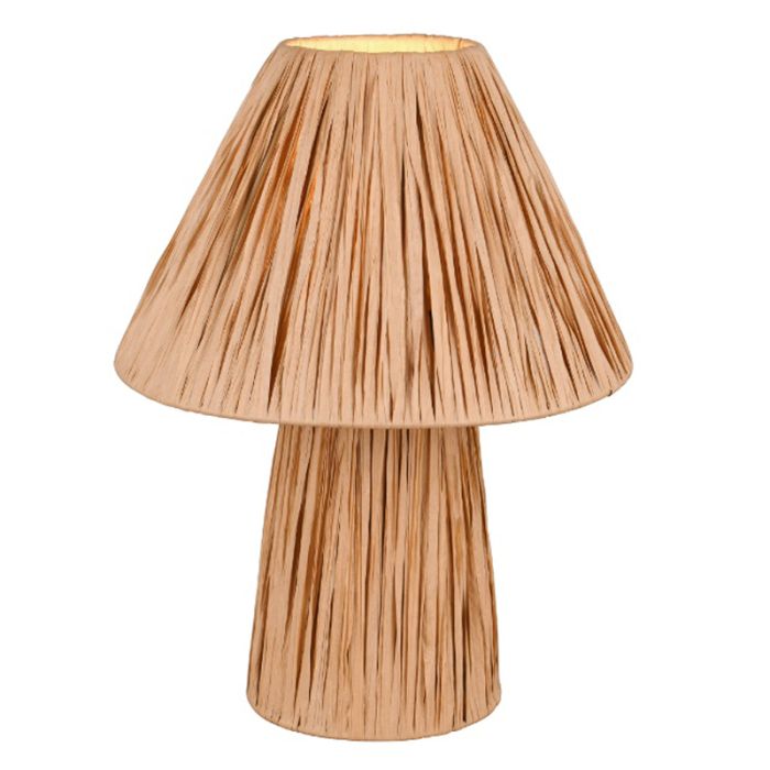 Paper table lamp brown, Nurten, with switch