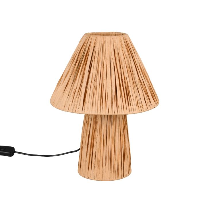 Paper table lamp brown, Nurten, with switch