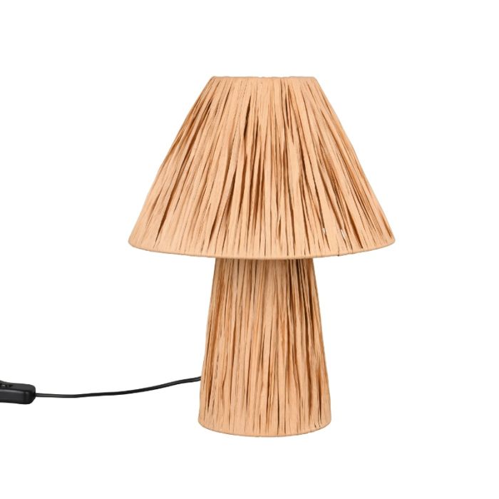 Paper table lamp brown, Nurten, with switch