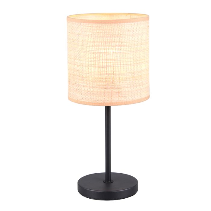 Cream table lamp rustic, Peder, with switch