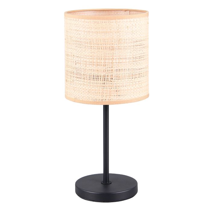 Cream table lamp rustic, Peder, with switch