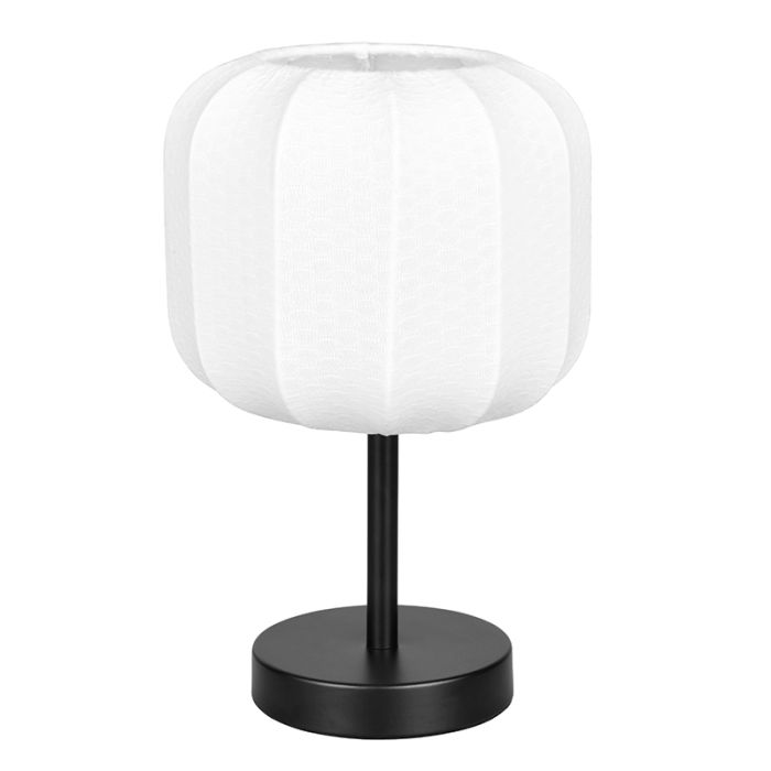 White table lamp modern, Metehan, with switch