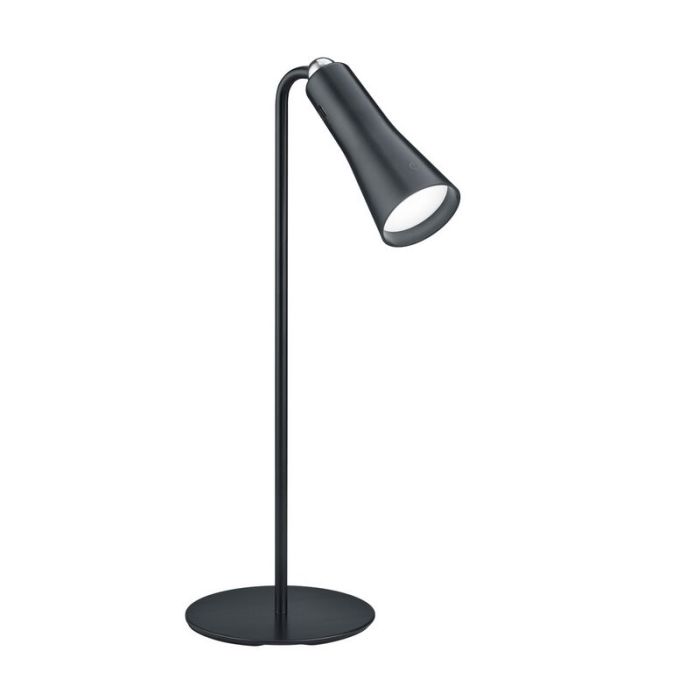 Black table lamp metal, Remko, 2W, 3000K LED, with touch dimmer