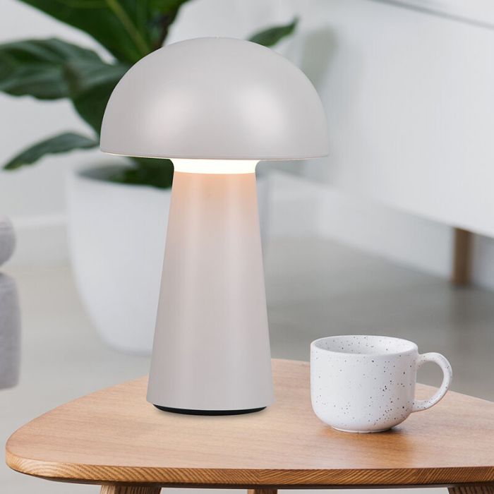 Grey outdoor table lamp modern, Rachelle, 2W, 3000K LED, IP44, 3-step dimmable