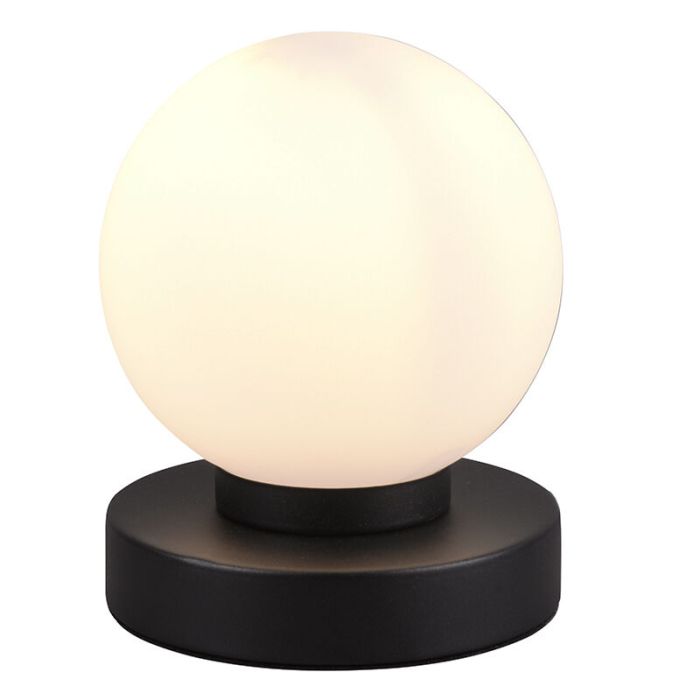 Black table lamp metal, Serdal, with switch