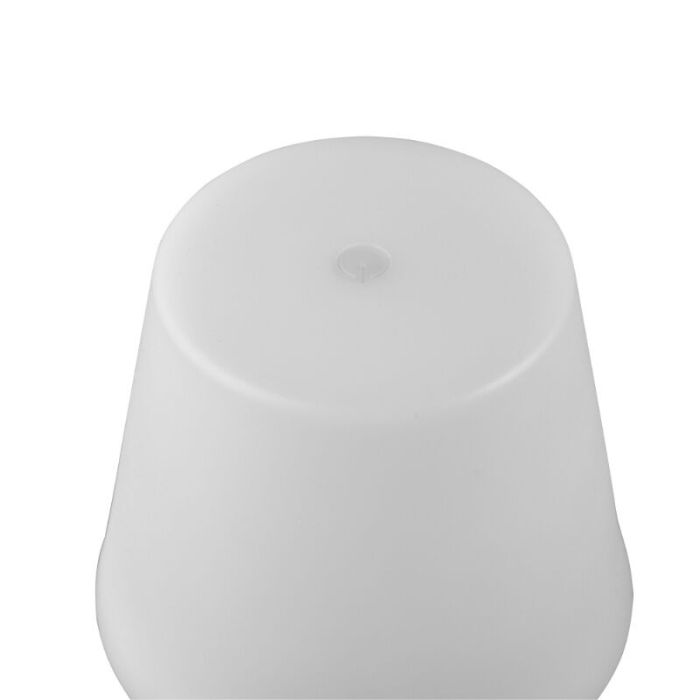 White rechargeable table lamp plastic, Suman, 2W, warm to cold white adjustable LED, IP44, with touch dimmer