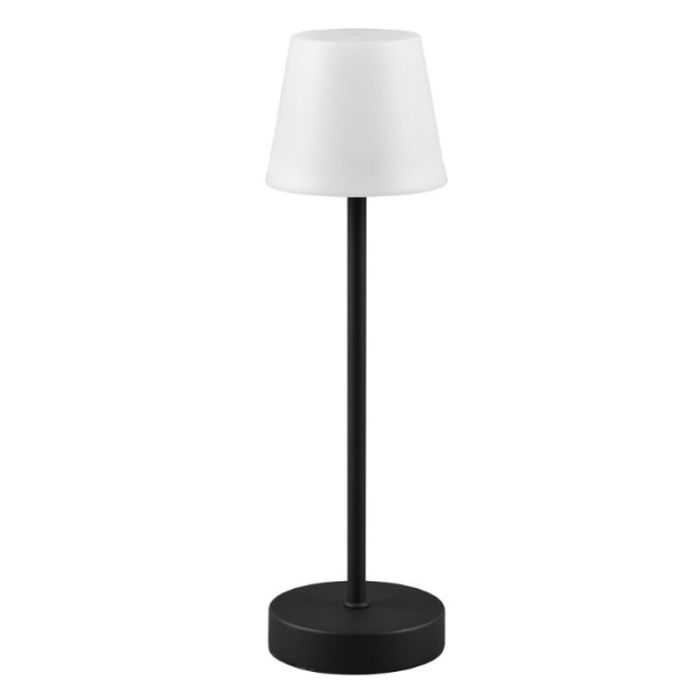 Black rechargeable table lamp plastic, Suman, 2W, warm to cold white adjustable LED, IP44, with touch dimmer