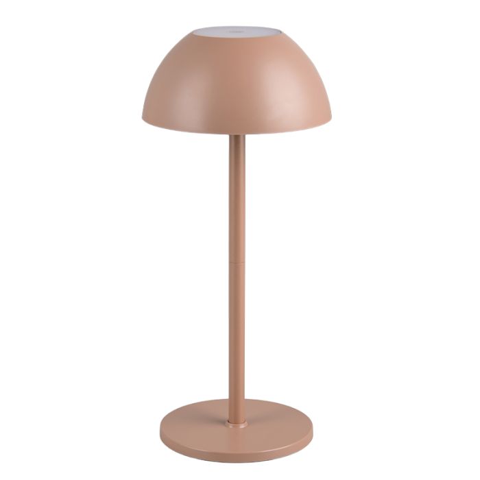 Brown rechargeable outdoor table lamp modern, Rakesh, 1,7W, 3000K LED, IP54, 3-step dimmable