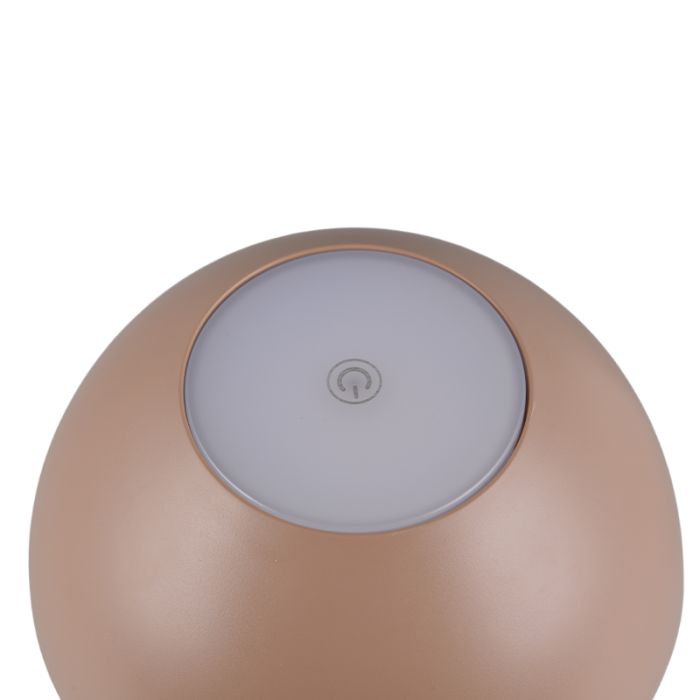 Brown rechargeable outdoor table lamp modern, Rakesh, 1,7W, 3000K LED, IP54, 3-step dimmable