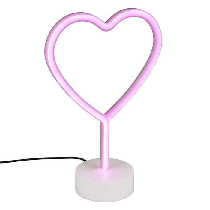 Pink kid's table lamp plastic, Sorian, 1W, 3000K LED