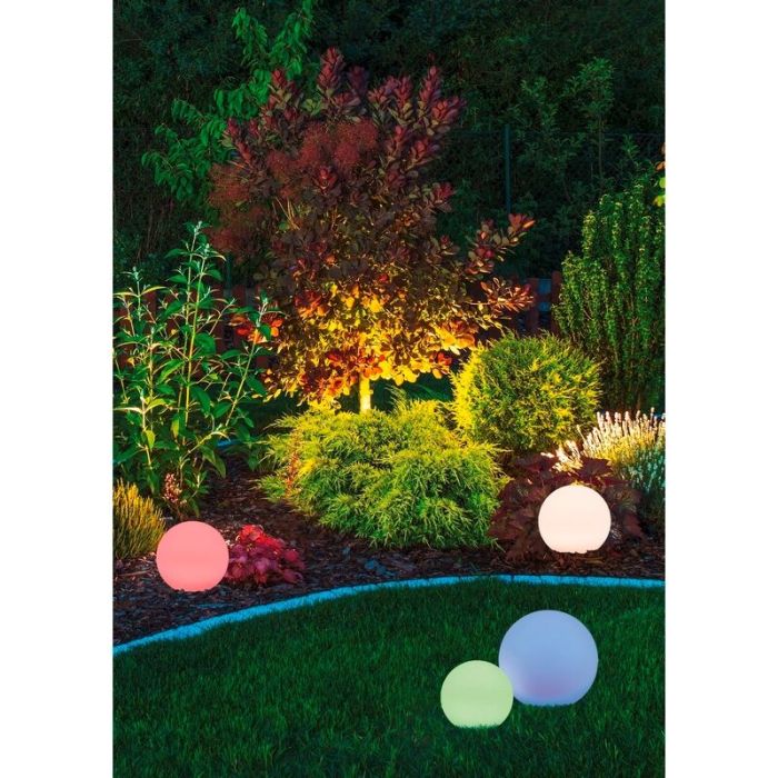 White solar garden spike light modern, Yavuz, 0,5W, RGBW LED, IP67, with remote control