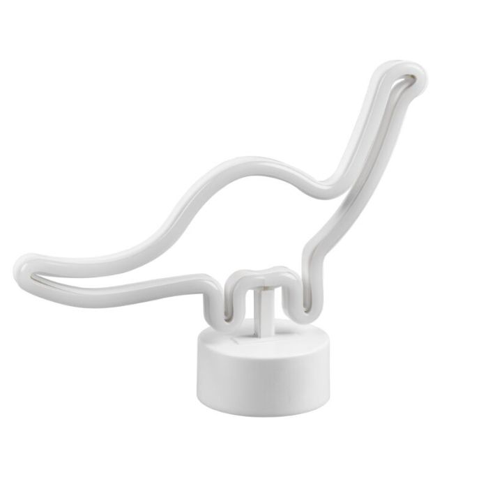 White children's table lamp plastic, Dino, 2W, 3000K LED, with switch
