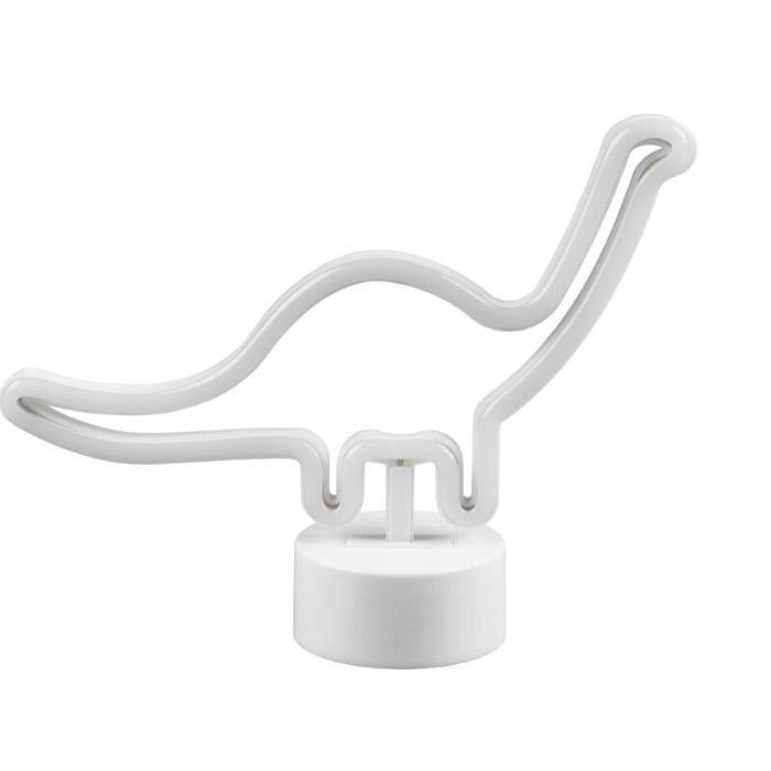White children's table lamp plastic, Dino, 2W, 3000K LED, with switch