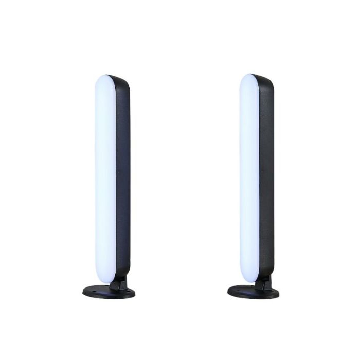 2 black table lamps modern, Umit, 3W, RGB LED, with remote control
