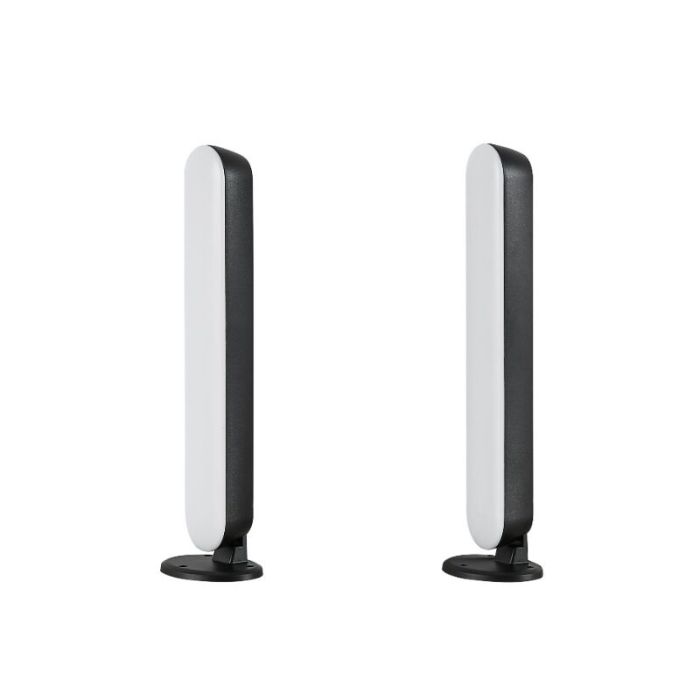 2 black table lamps modern, Umit, 3W, RGB LED, with remote control