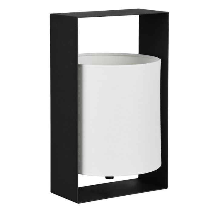 Black table lamp modern, Radhika, with switch