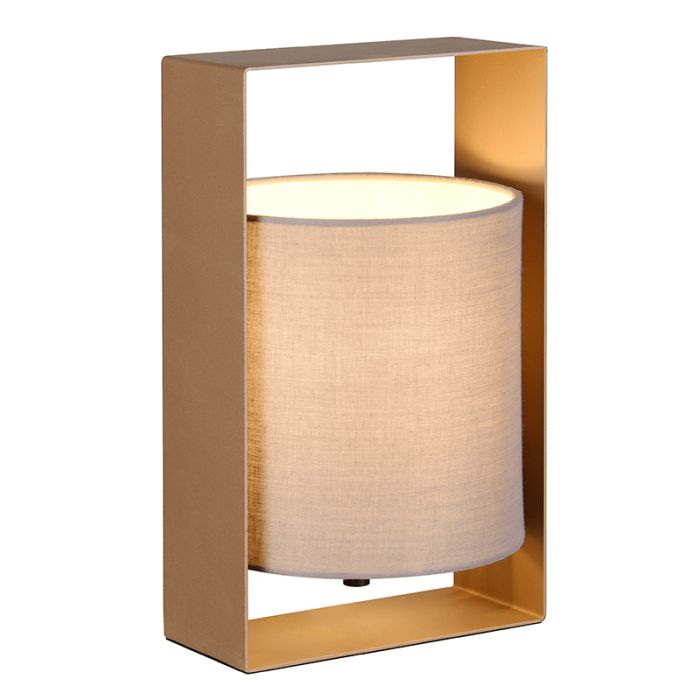 Brown table lamp modern, Radhika, with switch