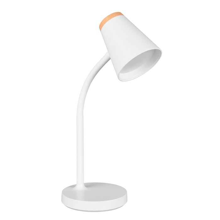 White table lamp modern, Rahul, 4,5W, 3000K LED, with switch