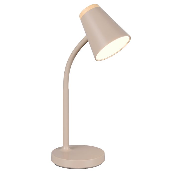 Brown table lamp modern, Rahul, 4,5W, 3000K LED, with switch