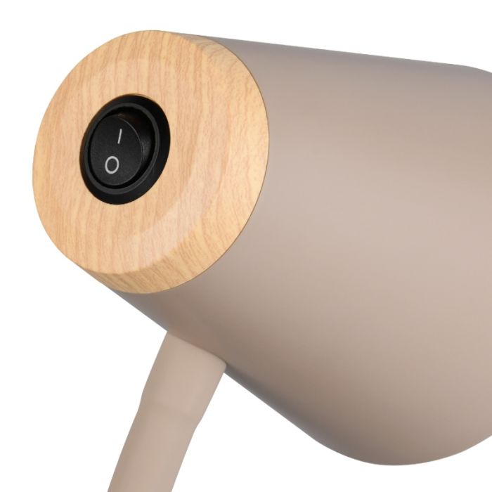 Brown table lamp modern, Rahul, 4,5W, 3000K LED, with switch