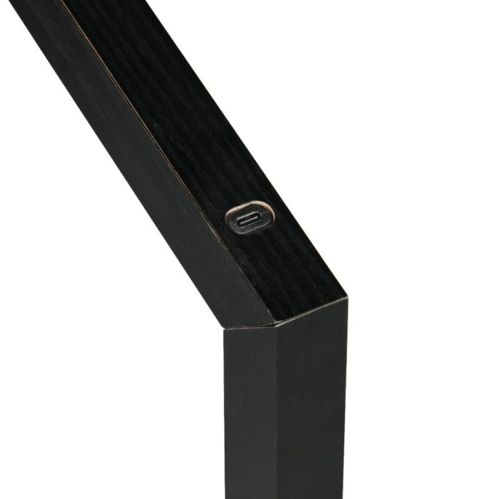 Black rechargeable table lamp modern, Reijer, 2W, 3000K LED, with touch dimmer