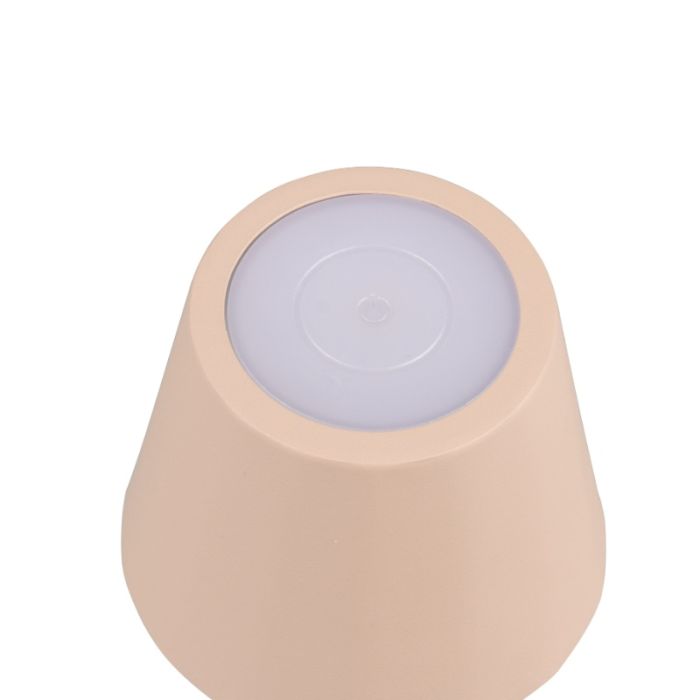 Brown rechargeable table lamp metal, Priya, 1,6W, warm to cold white adjustable LED, 3-step dimmable