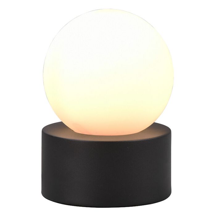 Black table lamp modern, Mirjam, with switch