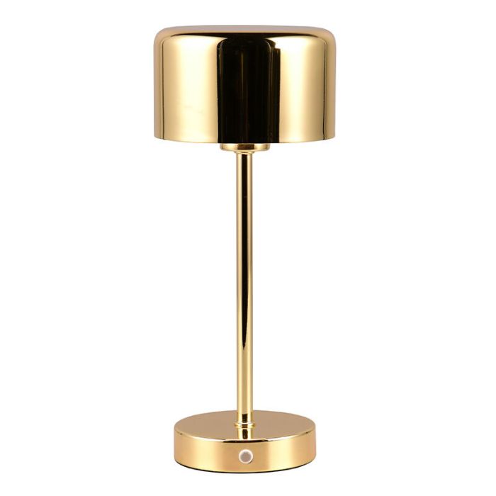 Brass rechargeable table lamp modern, Dustin, 1W, 3000K LED, with touch dimmer