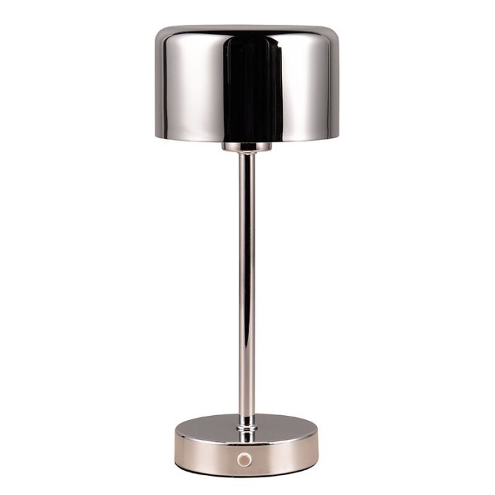 Chrome rechargeable table lamp modern, Dustin, 1W, 3000K LED, with touch dimmer