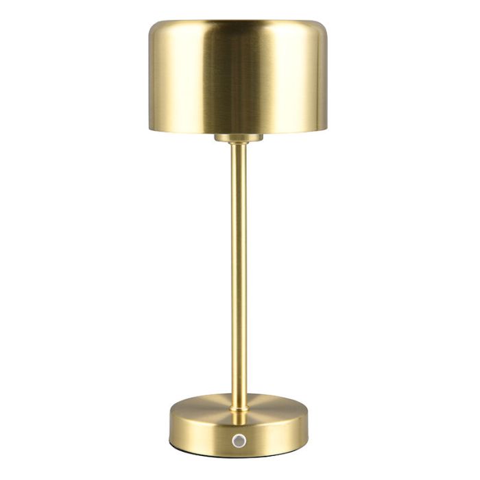Brass rechargeable table lamp modern, Dustin, 1W, 3000K LED, with touch dimmer