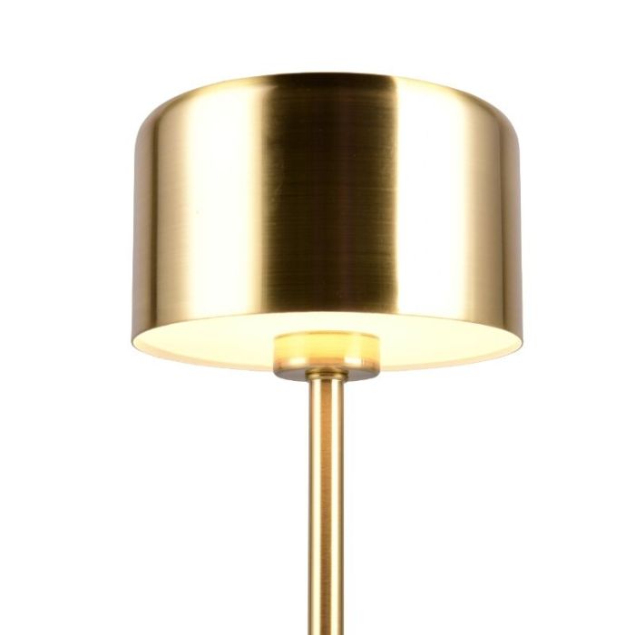 Brass rechargeable table lamp modern, Dustin, 1W, 3000K LED, with touch dimmer