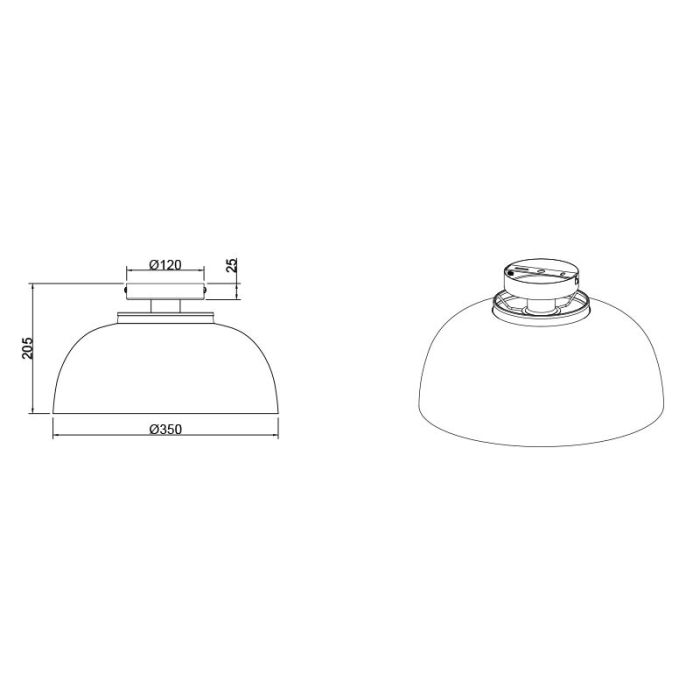 Black ceiling light industrial, Sylvano