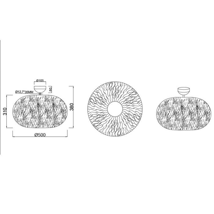 Beige ceiling light fabric, Vijay