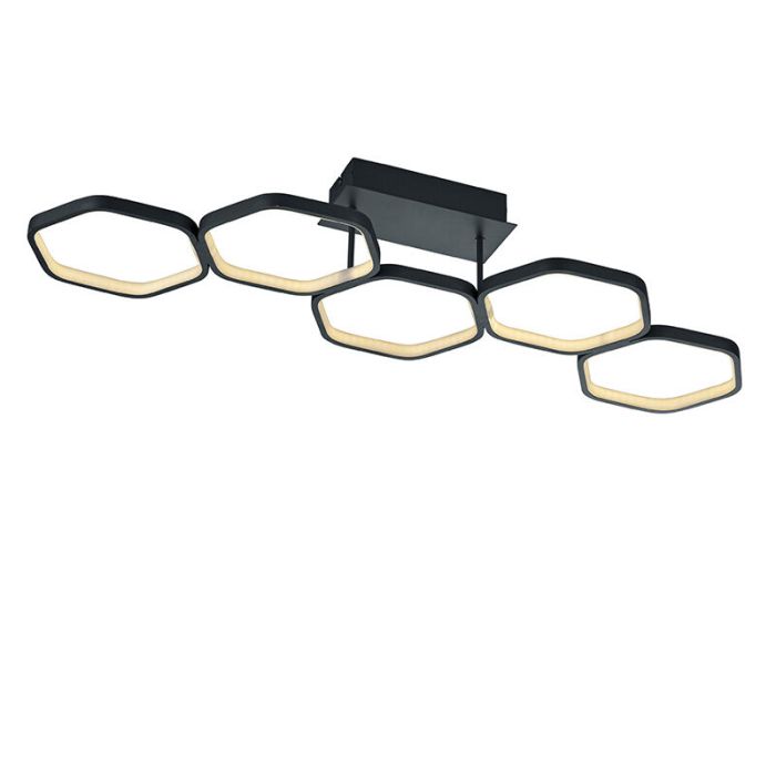 Anthracite flush ceiling light modern, Shaka, 24W, 3000K LED