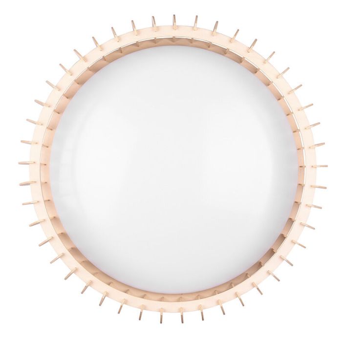White flush ceiling light modern, Bilge, 38W, warm to cold white adjustable LED, with remote control