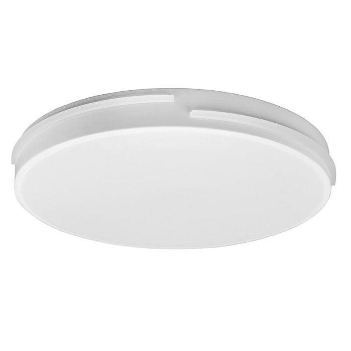 White flush ceiling light modern, Fadi, 24W, warm to cold white adjustable LED, with remote control