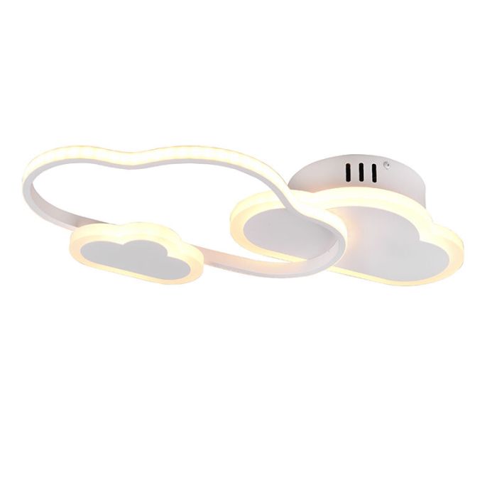 White kid's ceiling light modern, Cemil, 29W, RGBW LED, with remote control