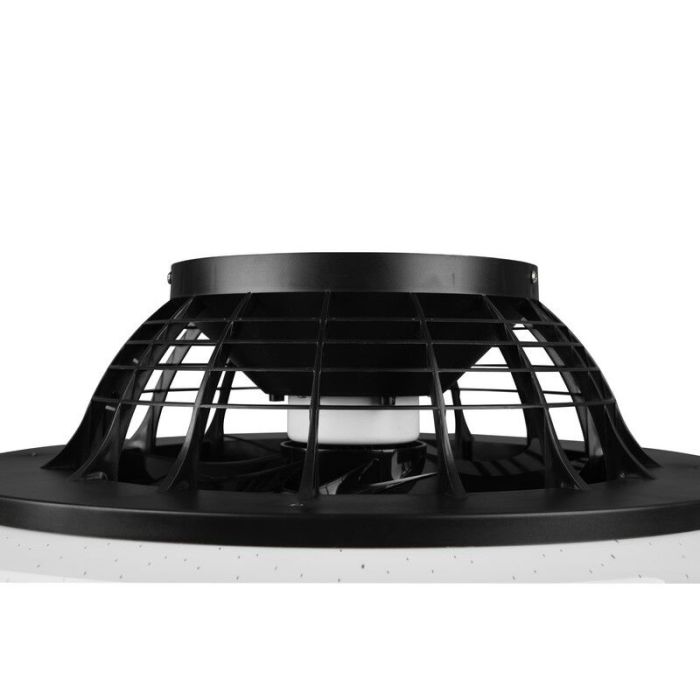 Black ceiling fan modern, Damyan, 30W, warm to cold white adjustable LED, with remote control
