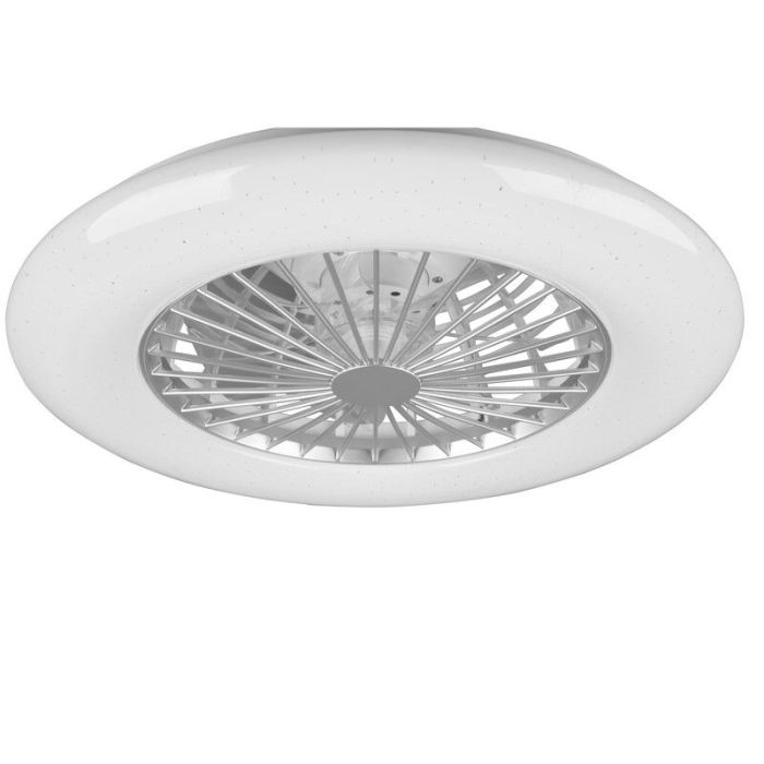 Grey ceiling fan modern, Damyan, 30W, RGBW LED, with remote control