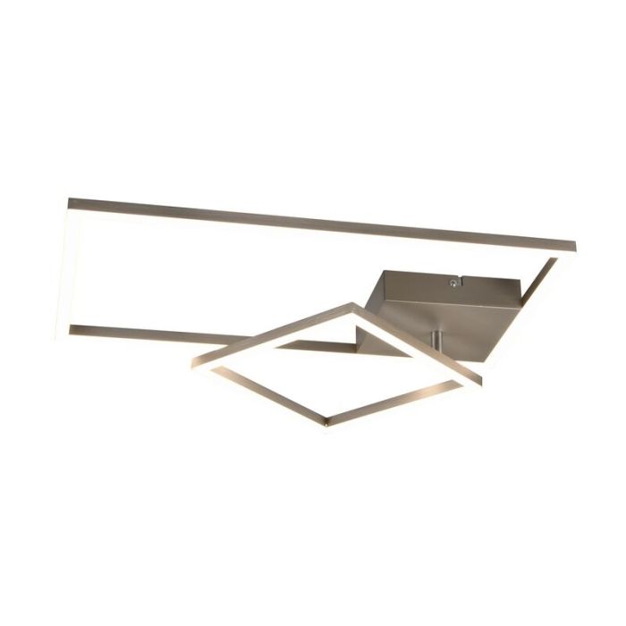 Nickel flush ceiling light modern, Binc, 25W, 4000K LED, 3-step dimmable