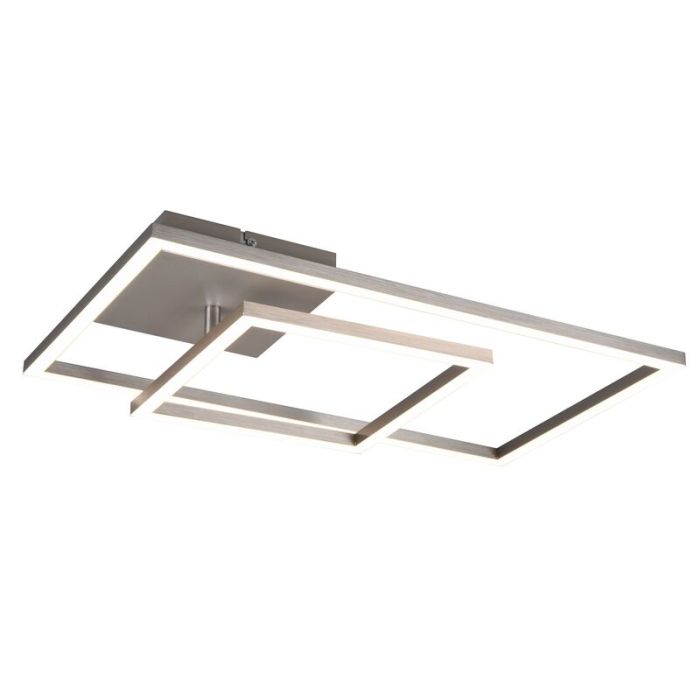 Nickel flush ceiling light modern, Binc, 25W, 4000K LED, 3-step dimmable